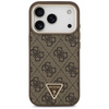 Etui Guess 4G Triangle Logo MagSafe do   iPhone 17 Pro brązowy złoty
