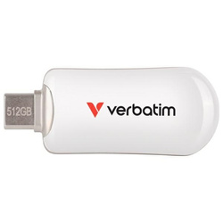 Pendrive Verbatim Plectra 512GB USB-C    biały/white 30231