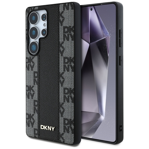 Etui DKNY Leather Checkered Pattern      MagSafe do Samsung Galaxy S25 Ultra czarny