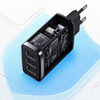 Baseus ładowarka sieciowa Compact 3 x USB czarna 17W