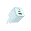JELLICO ładowarka sieciowa EU55 GaN PD 33W 1xUSB-C + 1xUSB QC3.0 Niebieski