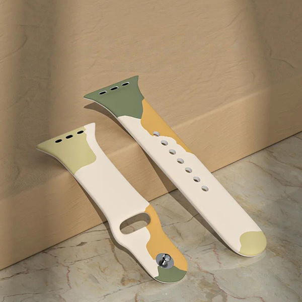 STRAP MORO BAND FOR APPLE WATCH ULTRA / 8/7/6 / SE / 5/4/3/2 (49MM / 45MM / 44MM / 42MM) SILICONE STRAP WATCH BRACELET PATTERN 1