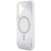 Etui Guess HC Resin Bottom Glitter do    iPhone 16 MagSafe srebrny