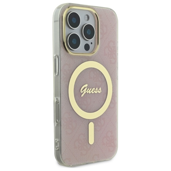 Guess GUHMP16LH4STP iPhone 16 Pro6.3" różowy/pink hardcase IML 4G MagSafe