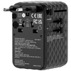 Verbatim Adapter podróżny EU/UK/US GaN   2xUSB-C/2xUSB-A/1xUSB-C PD 100W czarny 30191