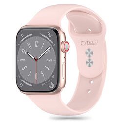 TECH-PROTECT SILICONE APPLE WATCH 4 / 5 / 6 / 7 / 8 / 9 / SE / ULTRA 1 / 2 (42 / 44 / 45 / 49 MM) LIGHT PINK