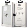 Karl Lagerfeld KLHMP14XHGKCNOT case for iPhone 14 Pro Max 6.7" - transparent hardcase Karl&amp;Choupette Glitter MagSafe