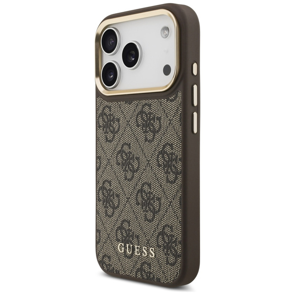 Etui Guess 4G z portfelem Magsafe do     iPhone 17 Pro brązowy