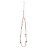 GUESS GUSTSHP PHONE PHONE STRAP RÓZOWY/PINK BEADS SHELL