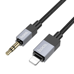 Kabel AUX Jack 3,5 mm (męski) do Lightning (męski) Hoco 1 m UPA32A czarny