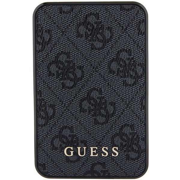 Guess Powerbank 15W GUPB5LP4GEGK5000mAh czarny/black 4G Leather Metal Logo