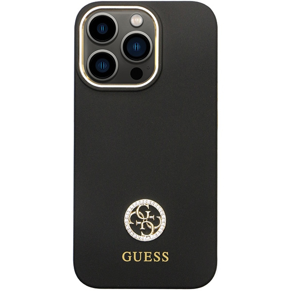 Guess GUHCP13XM4DGPK iPhone 13 Pro Max6.7" czarny/black hardcase Silicone Logo Strass 4G