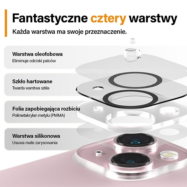 PanzerGlass Picture Perfect iPhone 15 6.1" / 15 Plus 6.7" czarny/black 1136 camera lens