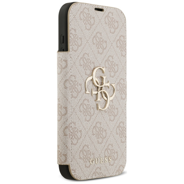 Etui Guess Book 4G Metal Logo do iPhone  17 Pro Max różowy