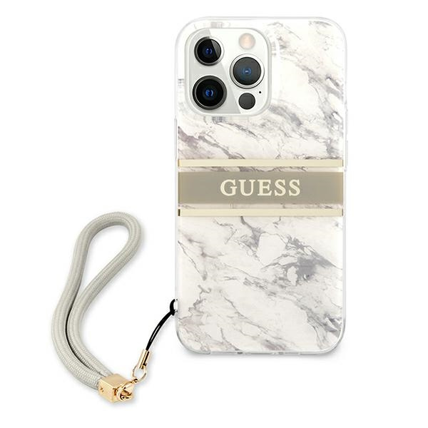 Guess GUHCP13XKMABGR iPhone 13 Pro Max6,7" szary/grey hardcase Marble Strap Collection