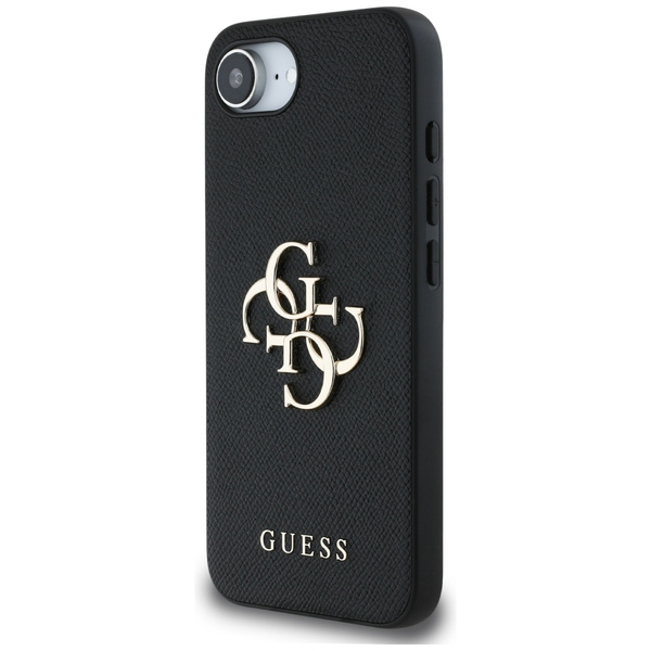 Etui Guess Grained Big 4G Logo Small     Classic Logo do iPhone 16e czarny