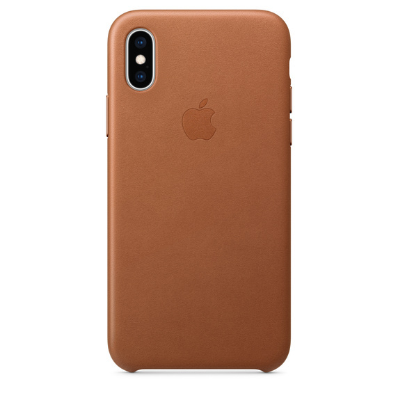 APPLE LEATHER CASE IPHONE X/XS SADDLE BROWN OPEN PACKAGE