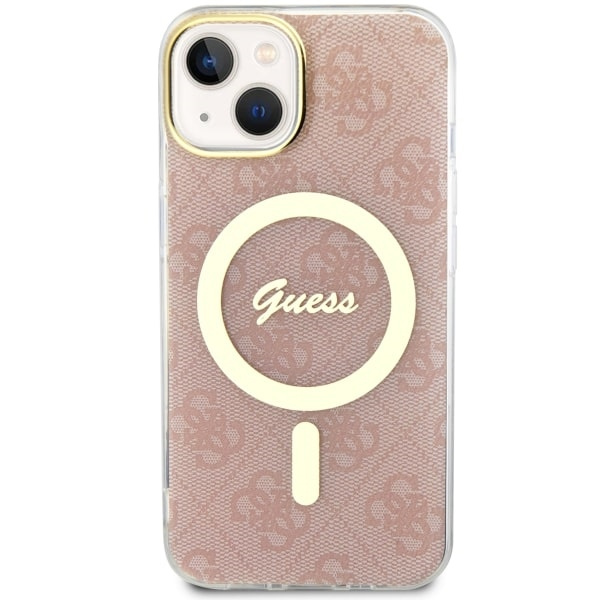 Guess GUHMP14MH4STP iPhone 14 Plus/ 15 Plus 6.7" różowy/pink hardcase 4G MagSafe