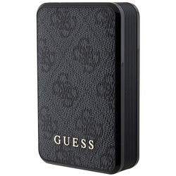 Guess Powerbank 18W GUPB10DP4GEGK10000mAh czarny/black 4G Leather Metal Logo