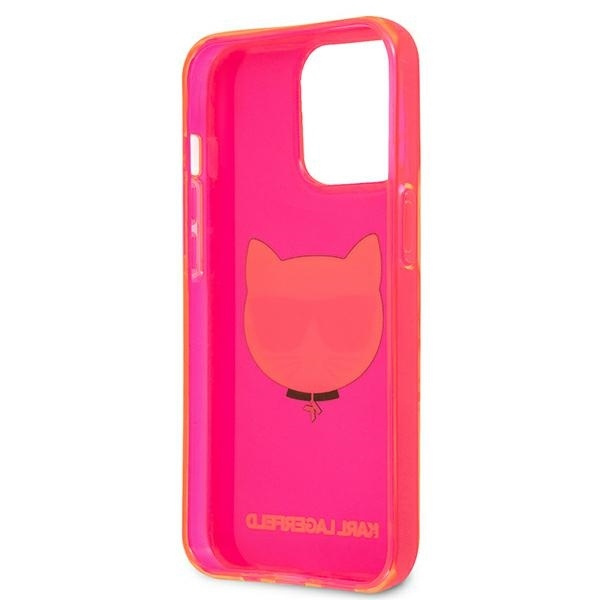 KARL LAGERFELD KLHCP13LCHTRP IPHONE 13 PRO / 13 6,1" RÓŻOWY/PINK HARDCASE GLITTER CHOUPETTE FLUO