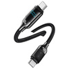 USAMS Kabel USB-C na USB-C 100W 1,2m      Digital Display Zinc Alloy Fast Charging Data Cable HX Series SJ742USB01 (US-SJ742)