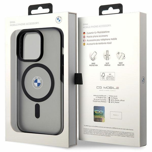 Case BMW BMHMP14XDSLK iPhone 14 Pro Max 6.7" black/black hardcase Signature MagSafe