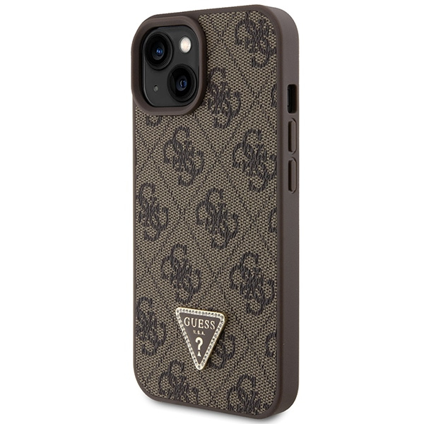 Guess GUHCP15SP4TDSCPW iPhone 15 / 14 /13 6.1" brązowy/brown hardcase Crossbody 4G Metal Logo