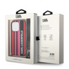 Etui Karl Lagerfeld Color Stripes Strap na iPhone 14 Pro - różowe