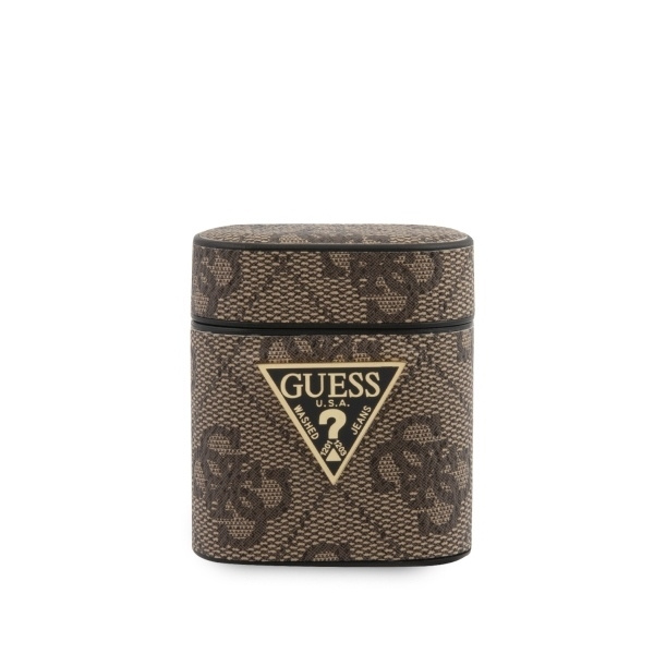 Guess GUACA2VSATML4GB AirPods 1/2 cover brązowy/brown 4G Collection