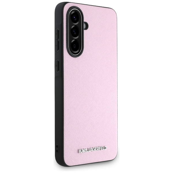 Etui Karl Lagerfeld Saffiano Metal Logo  do Samsung Galaxy A56 różowy