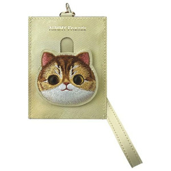 Nimmy portfel na karty khaki Big Eyed Pet 2.0 Cat