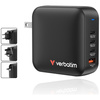 Ładowarka sieciowa Verbatim Mini GaN     165W 3xUSB-C PD/1x USB-A QC czarny 32216