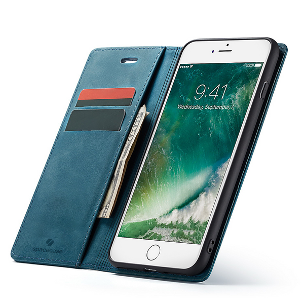 Spacecase Etui Wallet iPhone 7/8 Plus blue