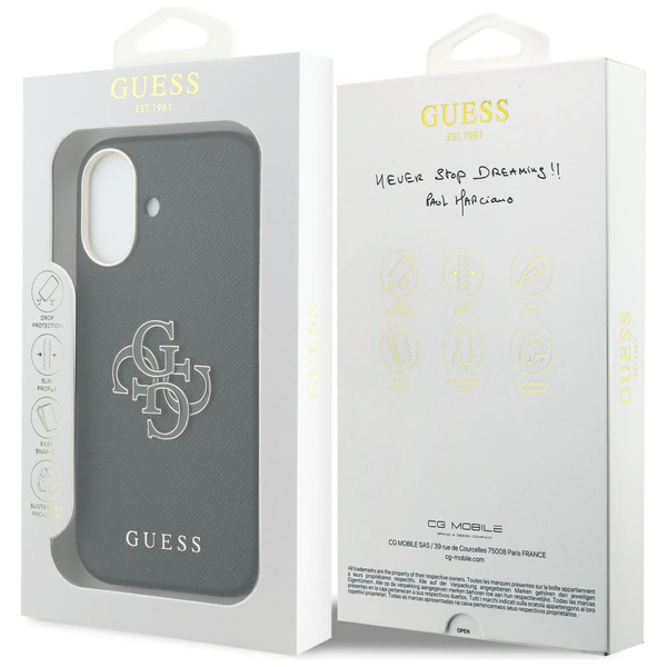 Etui Guess FW Resin Logo do iPhone 17    czarny