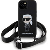 Etui Karl Lagerfeld Crossbody Silicone Ikonik do iPhone 15 - czarne