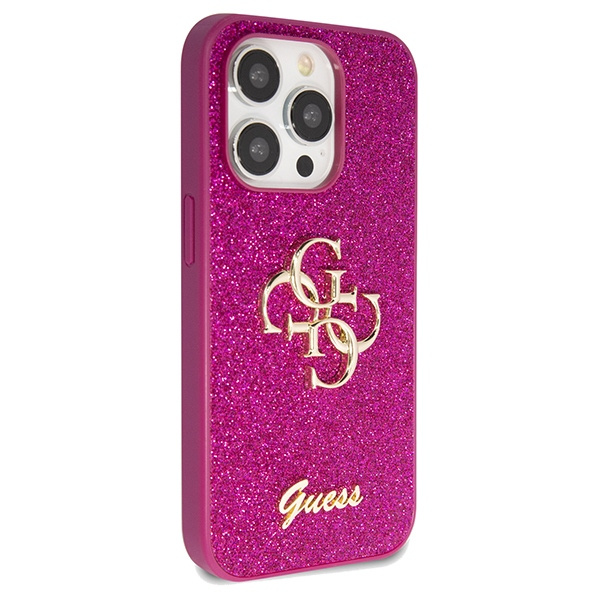 GUESS GUHCP15LHG4SGU IPHONE 15 PRO 6.1 "PURPLE/PURPLE HARDCASE GLITTER SCRIPT BIG 4G