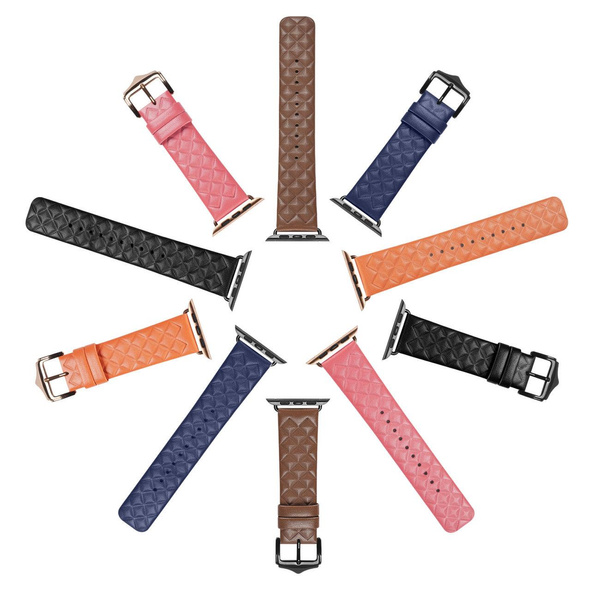 Dux Ducis Strap skórzany pasek do Watch 7 / 6 / 5 / 4 / 3 / 2 / SE (41 / 40 / 38mm) opaska bransoleta bransoletka z naturalnej skóry niebieski (Enland Version)