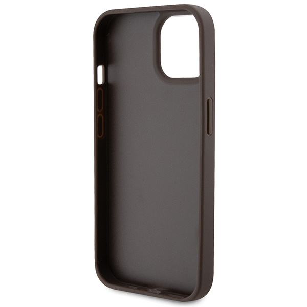 Guess GUHCP15MP4TDSCPW iPhone 15 Plus / 14 Plus 6.7" brązowy/brown hardcase Crossbody 4G Metal Logo