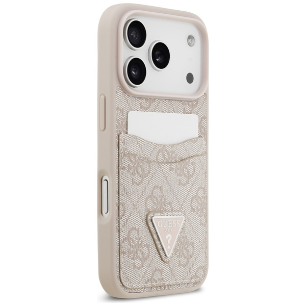 Etui Guess 4G Double Card Triangle do    iPhone 17 Pro różowy