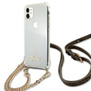 Guess GUHCN61KC4GSGO iPhone 11 6,1"/ Xr Transparent hardcase 4G Gold Chain