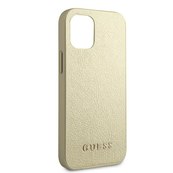 Guess GUHCP12SIGLGO iPhone 12 mini 5,4"złoty/gold hardcase Iridescent