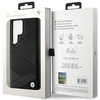 Etui BMW Signature Leather Crossing Lines Pattern na Samsung Galaxy S24 Ultra - czarne