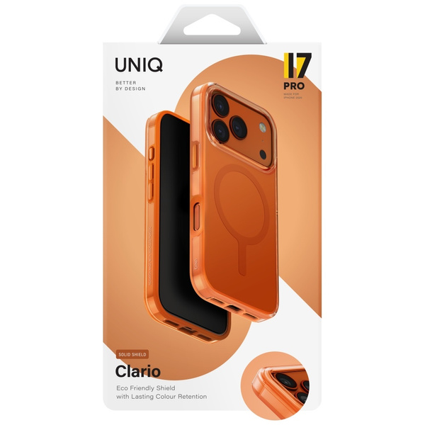 Etui UNIQ Clario do iPhone 17 Pro        Magclick Charging pomarańczowy