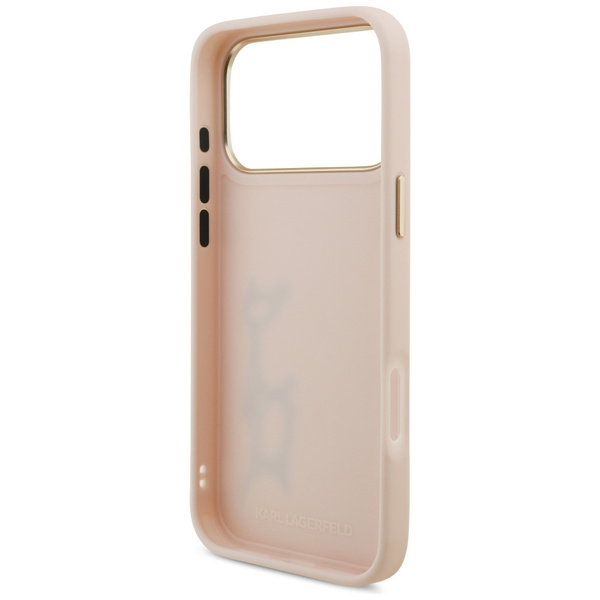 Etui Karl Lagerfeld Karl Script Logo do  iPhone 17 Pro Max różowy