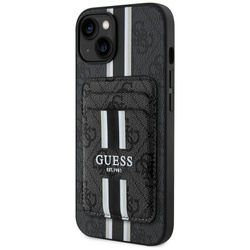 Etui Guess 4G Stripes z portfelem        Magsafe do iPhone 15 czarny