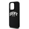 DKNY DKHMP15LSNYACH iPhone 15 Pro6.1" czarny/black hardcase Liquid Silicone White Printed Logo MagSafe