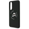 Etui Karl Lagerfeld Silicone Double      Heads And Circle MagSafe do Samsung Galaxy S25 Edge czarny