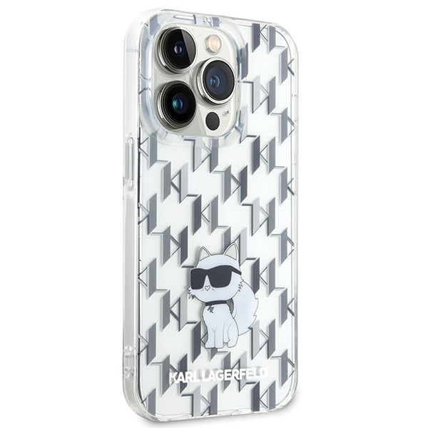 KARL LAGERFELD KLHCP15XHNCMKLT IPHONE 15 PRO MAX 6.7" TRANSPARENT HARDCASE MONOGRAM CHOUPETTE