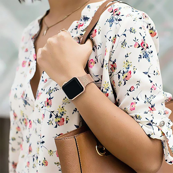 TECH-PROTECT THIN MILANESE APPLE WATCH 4 / 5 / 6 / 7 / 8 / 9 / SE (38 / 40 / 41 MM) ROSE GOLD