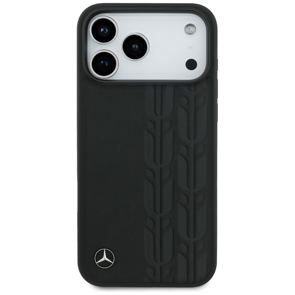 Etui Mercedes Leather Laurel Leaves      MagSafe do iPhone 17 Pro Max czarny